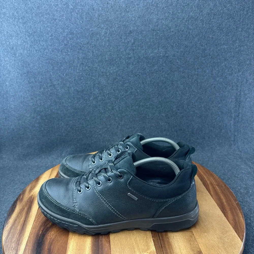ECCO Urban Lifestyle Gore-Tex Black Leather Hiking Shoes 83070402001 Size 8